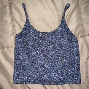 American eagle leopard print tank crop top